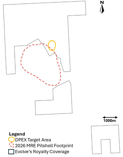 Figure 1: Evolve’s Royalty Coverage at the Gaspé Copper Project